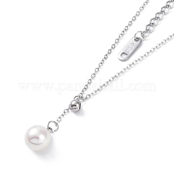 Ion Plating(IP) 304 Stainless Steel Cable Chain Necklaces&nbsp;NJEW-G081-06