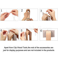 New Leather Retaining Clip Wood Tools&nbsp;TOOL-WH0032-01