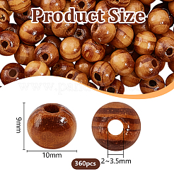 360Pcs Natural Wood Beads&nbsp;WOOD-OC0004-29C