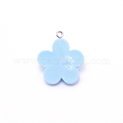 Opaque Resin Pendants&nbsp;RESI-WH0013-05A