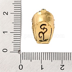 Helmet Shape Rack Plating Brass with Cubic Zirconia Beads&nbsp;KK-S406-15D