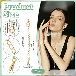 25Pcs Curb Chain Extender&nbsp;KK-HY0004-40