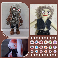 180Pcs 18 Styles Resin Eye Accessory with Doll Eye Makings&nbsp;DIY-PH0029-66