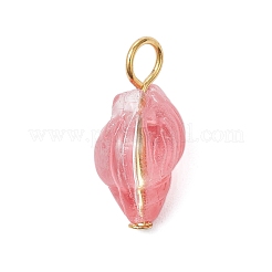 Transparent Spray Paint Glass Pendants&nbsp;PALLOY-JF03689-02