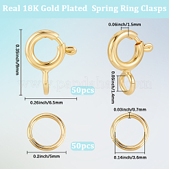 Brass Spring Ring Clasps&nbsp;KK-BBC0025-62
