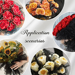 2 Bags Organza Flower Bouquet Wrapping Paper&nbsp;DIY-GF0009-61B-02