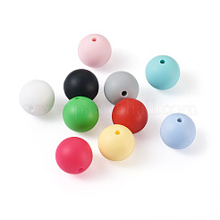 100Pcs 10 Colors Food Grade Eco-Friendly Silicone Focal Beads&nbsp;SIL-BY0001-02