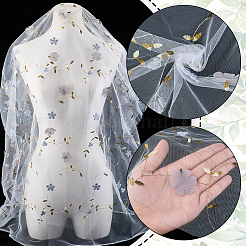 3D Flower Milk Fiber Embroidery Fabric&nbsp;AJEW-WH20006-241B