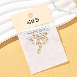 SHEGRACE Brass Clear Cubic Zirconia Charms&nbsp;XGRQ2O012-427G