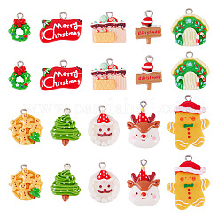 20Pcs 10 Styles Christmas Theme Rsin Pendants&nbsp;RESI-TA0004-85