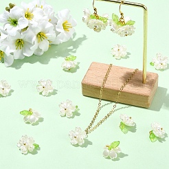 30Pcs ABS Plastic Pearl with Acrylic Pendants&nbsp;PALLOY-YW00189