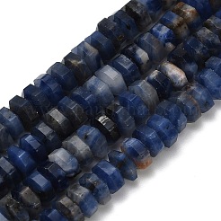 Natural Sodalite Beads Strands&nbsp;G-G317-A17-3x6mm