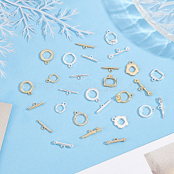 14Pcs 7 Styles Eco-friendly Brass Toggle Clasps&nbsp;KK-BBC0027-83