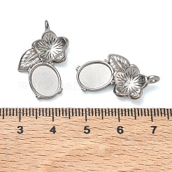 304 Stainless Steel Pendant Cabochon Settings&nbsp;SA-CBAE5AC-17P