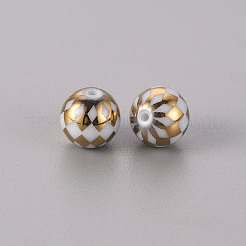 Electroplate Glass Beads&nbsp;EGLA-Q123-013D