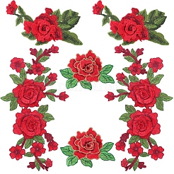 6Pcs 3 Styles Flower Pattern Computerized Embroidery Appliques&nbsp;PATC-CY0001-04A