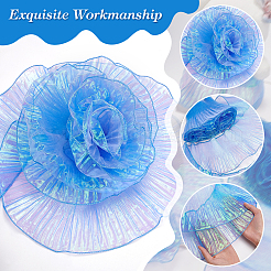 Gradient Color Organza Pleated Lace Ribbon&nbsp;DIY-GA0005-88C