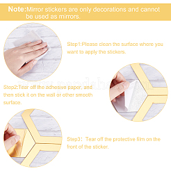 2 Sets 2 Style Hexagon & Butterfly 3D Acrylic Mirrors Wall Stickers&nbsp;DIY-GA0002-51A