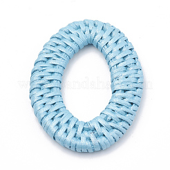 Handmade Spray Painted Reed Cane/Rattan Woven Linking Rings&nbsp;X-WOVE-N007-04C