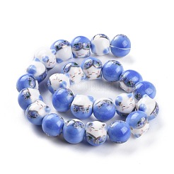 Handmade Printed Porcelain Beads&nbsp;PORC-M003-08A