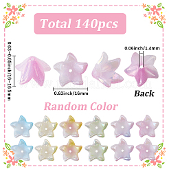 140Pcs Resin Bead Caps&nbsp;RESI-SC0006-87