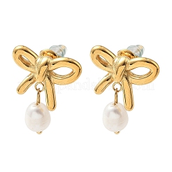 304 Stainless Steel Dangle Stud Earrings for Women&nbsp;EJEW-F414-01G