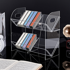 1 Set 2-Tier Acrylic Storage Display Stands for Audio Tapes&nbsp;ODIS-PH0002-08