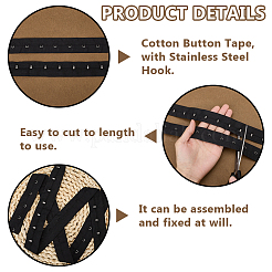 5 Yards Cotton Button Tape&nbsp;DIY-HY0003-27A