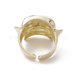 Rack Plating Brass Open Cuff Rings&nbsp;RJEW-K257-52G