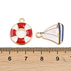 Alloy Enamel Pendants&nbsp;ENAM-D308-01G