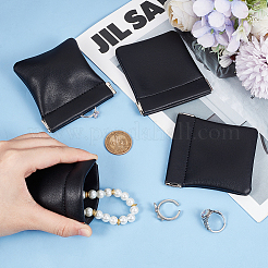 4Pcs Square PU Leather Change Purse with Alloy Shrapnel&nbsp;AJEW-BBC0002-22A