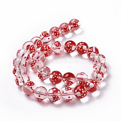 Glass with Enamel Beads&nbsp;LAMP-P058-01F