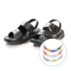 6Pcs 3 Styles Heart Acrylic Boot Strap Chains&nbsp;FIND-GO00002