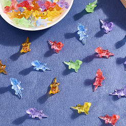 60Pcs 6 Colors Luminous Resin Lizard Figurines&nbsp;DJEW-SP0001-12