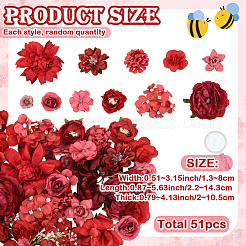 3 Bags 3 Styles Cloth Flower&nbsp;DIY-SP0005-72D