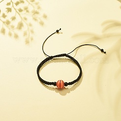 Acrylic Braided Bead Bracelet&nbsp;BJEW-JB08552-01