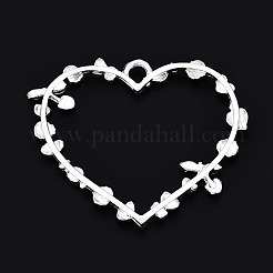 Rack Plating Alloy Open Back Bezel Pendants&nbsp;PALLOY-Q351-67S-FF