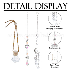 2Pcs 2 Styles Glass & Alloy Hanging Suncatchers&nbsp;AJEW-HS0001-35