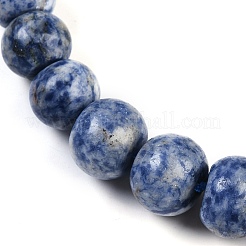 Natural Blue Spot Jasper Rondelle Graduated Beaded Necklaces for Women Men&nbsp;NJEW-K388-02N