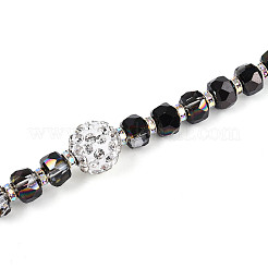 Acrylic & Glass & ABS Plastic Pearl & Alloy & Polymer Clay Pave Rhinestone Beads Strands&nbsp;MAK-T011-08M