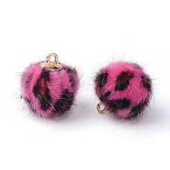 Handmade Plush Cloth Fabric Covered Charms&nbsp;X-WOVE-S082-14mm-M1