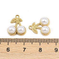 304 Stainless Steel & ABS Plastic Imitation Pearl Charms&nbsp;STAS-Z166-03G