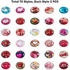 Flatback Glass Cabochons for DIY Projects&nbsp;GGLA-PH0005-12mm-06A
