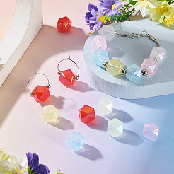 20Pcs UV Plating Opaque Acrylic Imitation Jelly Beads&nbsp;OACR-TADJ0001-09B