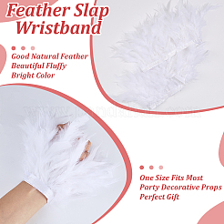 Rooster Feather Trim Clothing Cuffs Decoration&nbsp;AJEW-WH0696-197B