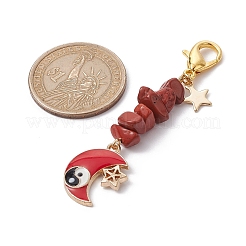 Moon & Star Alloy Enamel Pendants Decoraiton&nbsp;HJEW-JM01636