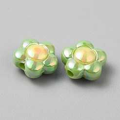 Plating Acrylic Beads&nbsp;MACR-WH0007-128F