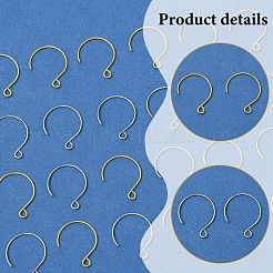 24Pcs 2 Colors Ion Plating(IP) 304 Stainless Steel Earring Hooks&nbsp;STAS-FS0001-65