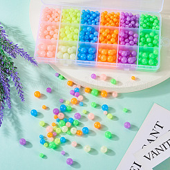 702Pcs 18 Styles Luminous Acrylic Beads&nbsp;MACR-TA0002-09