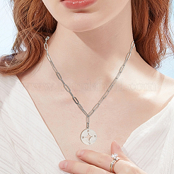 10Pcs 667 Stainless Steel Paperclip Chain Necklaces&nbsp;NJEW-BBC0001-48B-P